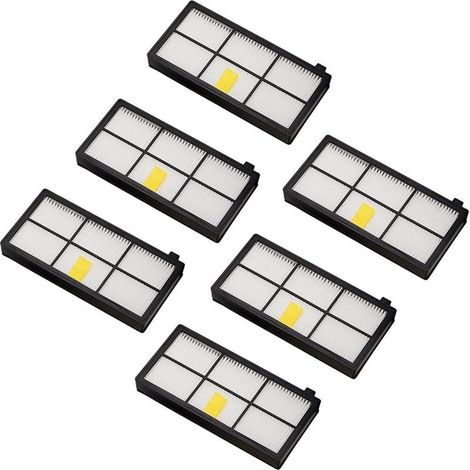 Ersatzfilter für iRobot Roomba Serien 800 und 900, 980, 966, 960, 865, 870, 875, 876. Ersatzteile, 6 Stück. (1/5)
