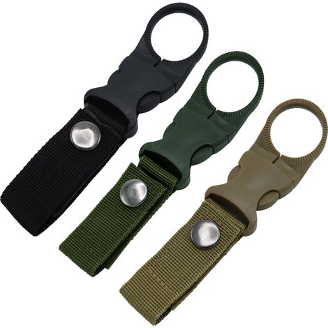 Porte-bouteille portable avec anneau, porte-clés et sangle pour le camping, la randonnée et les voyages en plein air (1/5)