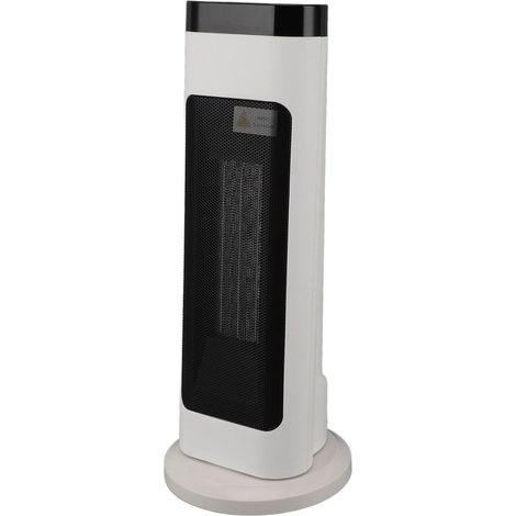 Radiateur tour céramique 1500 W, chauffage rapide PTC avec puce thermostatique, télécommande, minuterie 1 à 9 heures, angle de vision de 70°, prise UE 220 V (1/5)