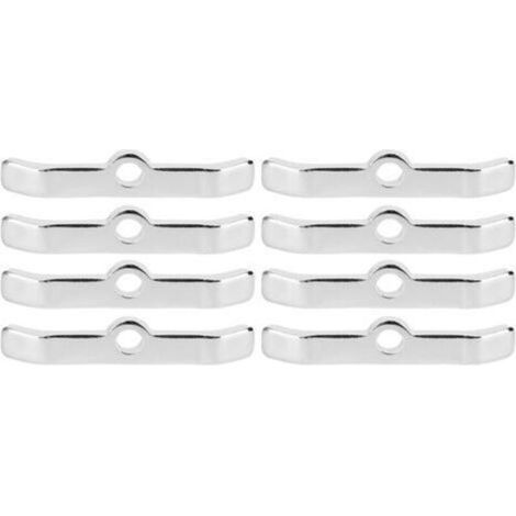 Barres d'écartement de couvercle de soupape en alliage d'aluminium chromé, finition soignée, lot de 8 pour moteurs de voiture (1/5)