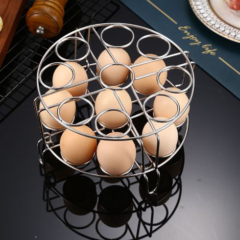 Soporte para huevos de acero inoxidable de varios niveles para Instant Pot de 5/6/8 L, rejilla duradera para cocinar y enfriar, juego de accesorios de 2 piezas fabricado en acero inoxidable 304 apto p (1/5)