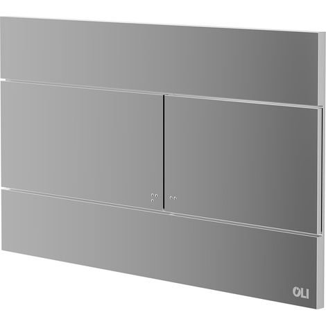 OLI Slim Polished Chrome 255mm Flush Plate with Rectangular Push Buttons (1/4)