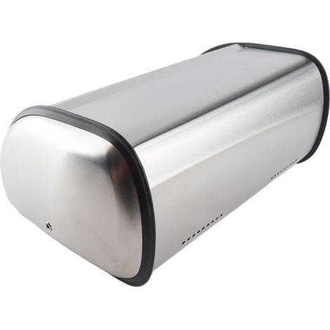 Boîte de rangement de cuisine simple en acier inoxydable givré de haute qualité pour pain et gâteaux (1/5)