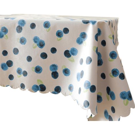 Nappe en PVC imperméable et oléofuge, style champêtre, pour diverses occasions, couleur myrtille (1/5)