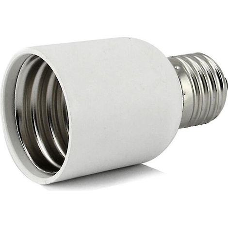 Adaptateur E27 vers E40 pour douille blanche, ampoule moyenne.