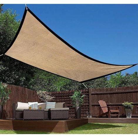 Filet d Ombrage dans Jardin Toile Ombrage 6x4 Voile d'ombrage Rectangulaire 2x3 Bâche D'ombrage Respirante avec Œillet, Respirant Terrasse Jardin Poulailler,beige-4x6m (1/5)