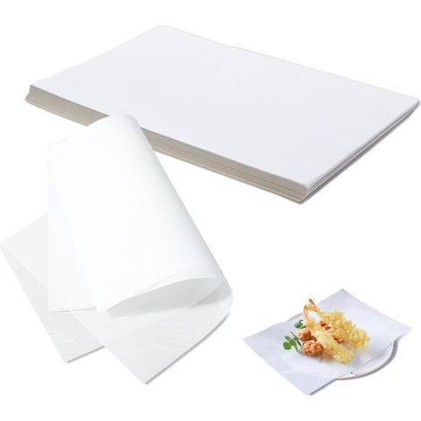 500 Pièces Papier Sulfurisé En Feuilles, Antiadhésif Papier Alimentaire, Papier Emballage Alimentaire, 20 X 30Cm Résistant À L'Eau Et À L'Huile pour Préparer Un Hamburger Parfait - pour Le Gril (1/4)
