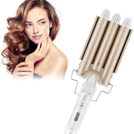 Fer à boucler trois têtes vague céramique pour coiffure accessoire de stylisme pour cheveux créatifs et ondulés (1/5)