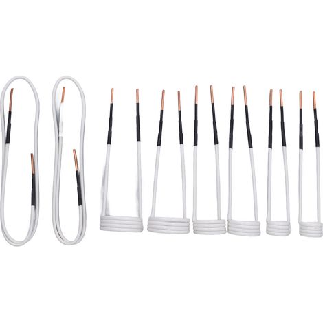 8-teiliges Induktionsheizspulen-Set mit 2,5 mm Messingkern (4 verschiedene Ausführungen) zum Lösen von Schrauben und Muttern (1/5)