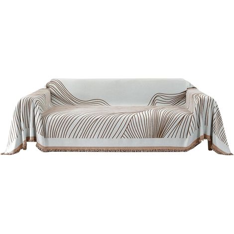 1/2/3/4 Seater Sofa Cover, Stretch Chenille Sofa Protector, Non-Slip, Sofa Furniture Cover, Suitable for Children, Dogs, Cats (180x340cm, E-Khaki) (1/5)