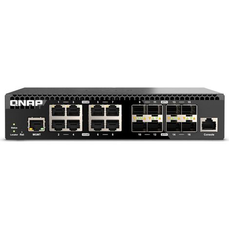 QNAP QSW-M3216R-8S8T Netzwerk-Switch Managed L2/L3 10G Ethernet (100/1000/10000) 1U Schwarz