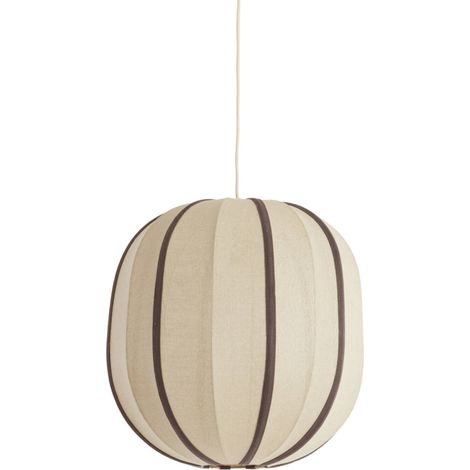 Lámpara colgante - natural - Esmiria - textil - Ø 51cm - E27 - (1/4)