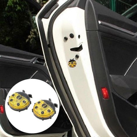 Luz de advertencia automática para puertas de coche, 2 unidades, amplia aplicación para la mayoría de los coches, color amarillo. (1/4)