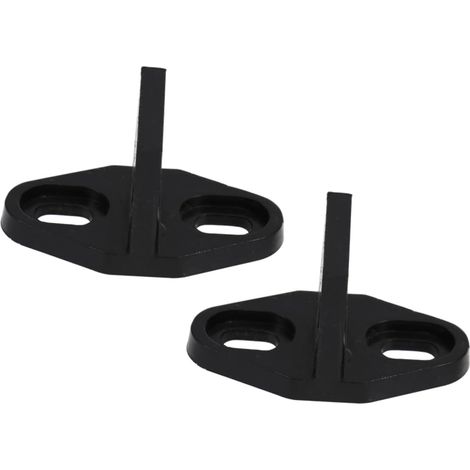 2 pièces guide de sol pour porte de grange coulissante, noir (1/5)