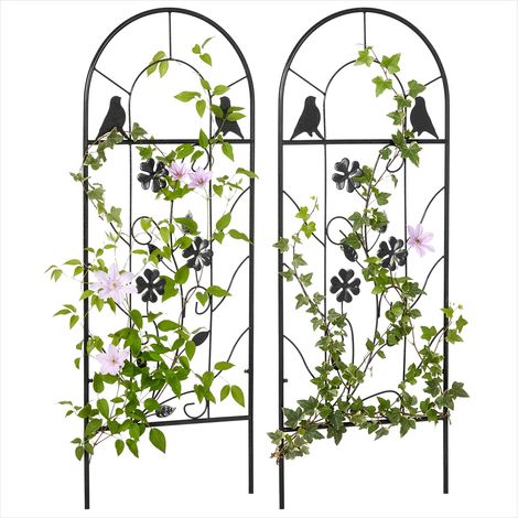 Arche de jardin Treillis métal 38 x 98 cm lot de 2 pour plantes (1/5)