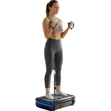 Plataforma vibratoria para ejercitar los músculos, 120 velocidades, 5 programas, color negro. (1/5)