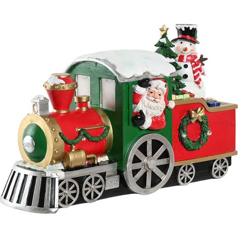 Figura Led Resina 31X13X19 Tren Rojo (1/4)
