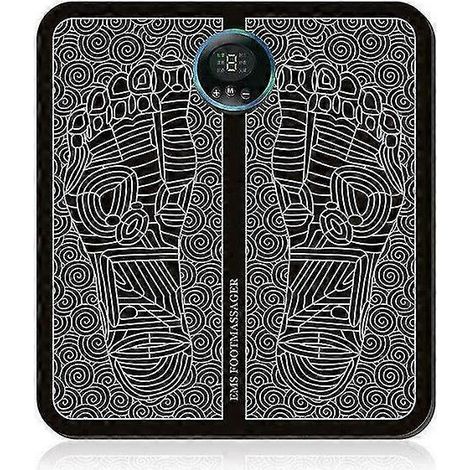 Appareil de massage des pieds EMS, tapis de massage électronique de réflexologie plantaire, stimulateur de circulation par pétrissage profond, spa de pieds portable et pliable. (1/4)