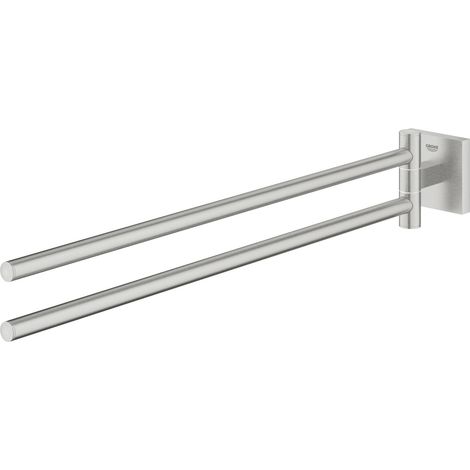 GROHE QuickFix - Start Cube - Handtuchhalterstange 438 mm - Oberfläche Supersteel 40976DC0 (1/3)