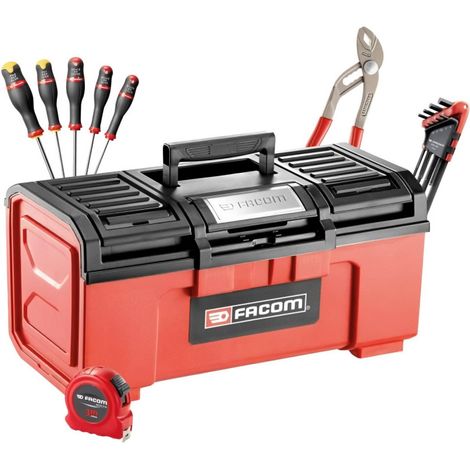 Boite a Outils 19 FACOM - BP.C19NCM2PF - Avec 5 Tvis Protwist + 9 Clés mâles + Pince multiprise + Mesure 3m + Cliquet + 6 douilles)