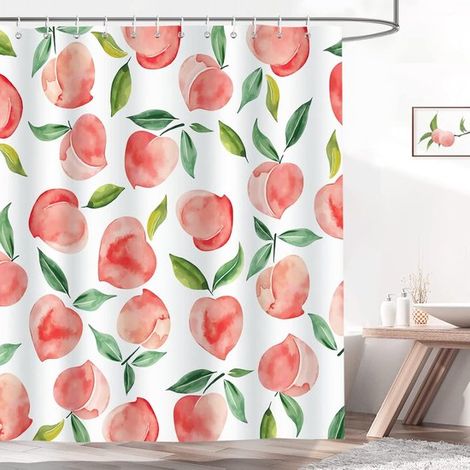 Anti Schimmel Duschvorhang Wasserdichter Duschvorhang Hochwertiger, wasserdichter Duschvorhang Bedruckter Duschvorhang Polyester Zitronenmuster 1 (1/5)
