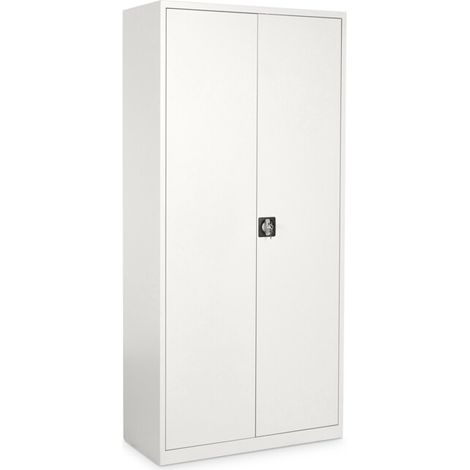 STIER Armoire universelle 1800 x 800 x 380 mm blanc signal soudée avec 4 étagères (1/3)