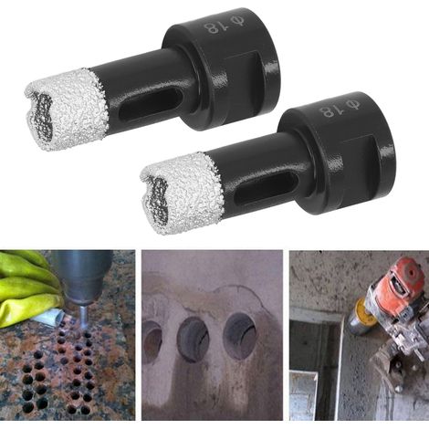 Foret diamanté brasé sous vide M14, foret brasé noir M14, 18 mm (1/5)