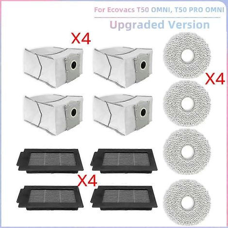 Accessoires pour aspirateur ECOVACS T50 PRO OMNI / T50 OMNI : Rouleau principal, brosse latérale, filtre HEPA, lingette de nettoyage, sac à poussière (1/5)