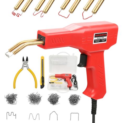 Machine à souder en plastique kit de réparation en plastique de voiture 50W + 200 clip pare-chocs de voiture (1/5)