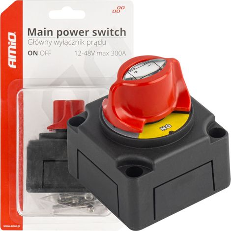 Interruttore di disconnessione batteria 12V - 48V max 300A amio-03838 (1/5)