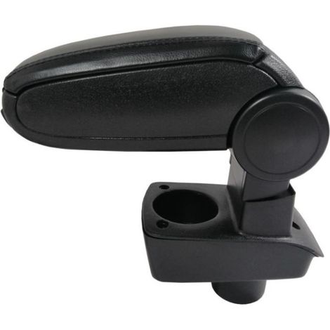 Nouvel accoudoir pour voiture (Ford Fiesta 2009–2017) avec revêtement en simili-cuir noir de luxe.