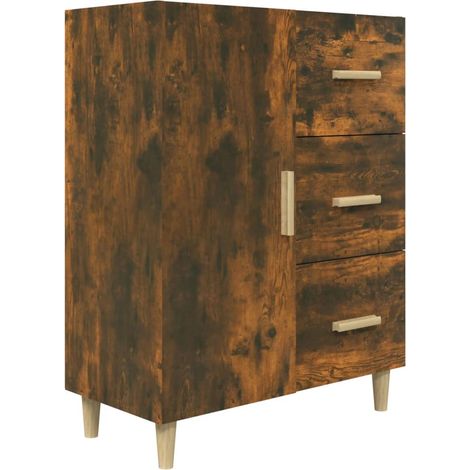 Aparador buffet cómoda mueble almacenaje organizador cocina salón salón 69,5 x 34 x 90 cm madera contrachapada marrón 020031043