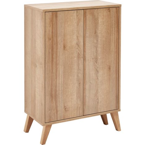 Fackelmann FINN Doppel Midischrank 60 cm mit Füßen, Braun hell-'06210' (1/5)