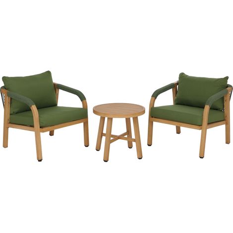 Ensemble de salon en aluminium HWC-P82, salon de jardin, ensemble pour balcon (chaise et table), tis (1/5)
