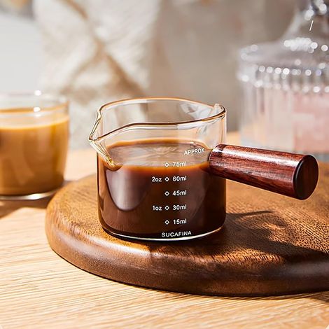 Tasse à mesurer expresso en verre borosilicaté