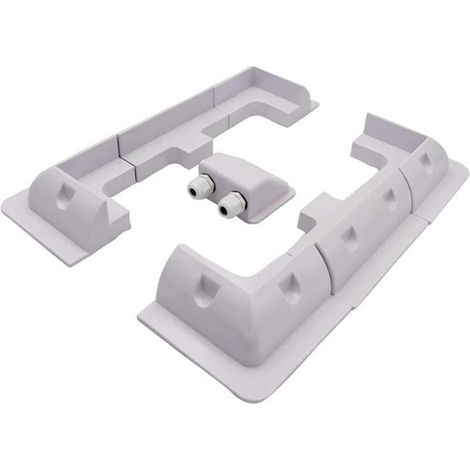 (White) A set of ABS mounting brackets for solar panels, no drilling required. (1/5)