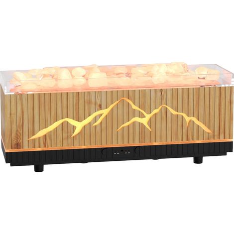 DEBY Diffuseur d'huiles essentielles avec pierres à LED couleur bois (1/5)
