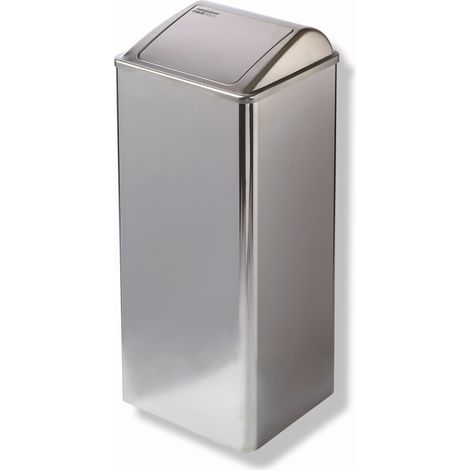 Mediclinics PP0080 Cestino acciaio antivandalico Rettangolare Coperchio Basculante