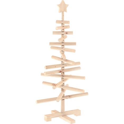 Árbol de Navidad de madera KOTKA 90 cm Madera de Pino Maciza vidaXL (1/5)