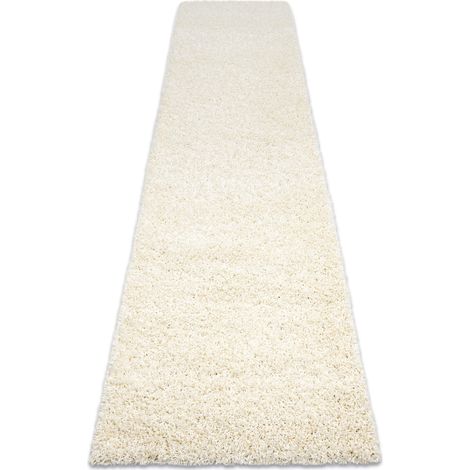 Tappetii passatoie SOFFI shaggy 5cm crema - per il soggiorno, la cucina, il corridoio beige 60x250 cm