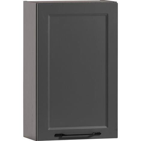 Badmöbel Hängeschrank in dunkelgrau MARLING-03, B/H/T ca. 40/64/20 cm (1/5)