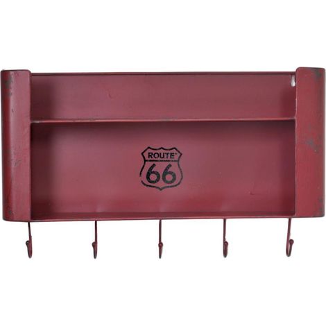 Bristol rotes Metallregal 2 Regale mit Aufhänger 5 Plätze gerade cm50x10h30