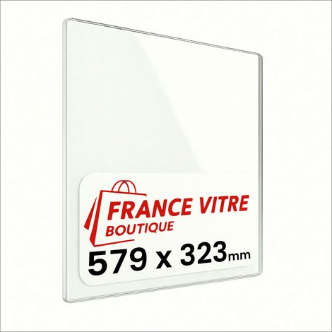 579 x 323 x 4 mm - Vitre de cheminée pour insert et poêle à bois - verre de rechange - France Vitre - jusqu'à 800°C - 323 x 579 x 4 mm (1/5)
