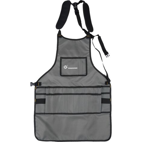 Tablier de cuisine bavoir en toile Oxford imperméable avec poches, bretelle réglable, unisexe, barbecue cuisine peinture bricolage