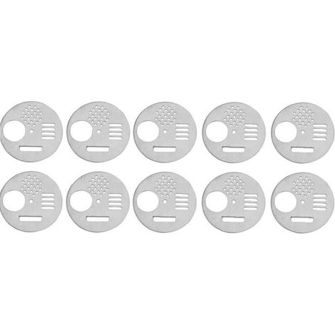 Stainless steel beehive entrance doors – Set of 4, adjustable, with integrated vents and removable entrance disc