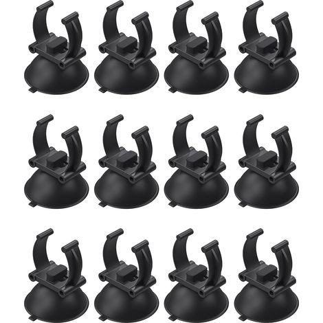 Aquarium Heater Suction Cups Tube for Aquarium Suction Cups for Light Clips 2.8 cm for Large Aquarium Heating Rods (Not for Airline Tubes), 12 Pieces