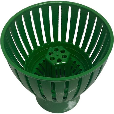 Panier de nettoyage 2 en 1 vert de 90 mm pour bassin : filtre et collecteur de débris pour bassins à poissons (1/5)