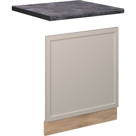 Frontblende Fame-Line, GrauBeige, 60 cm, AP Anthrazit, Vicco