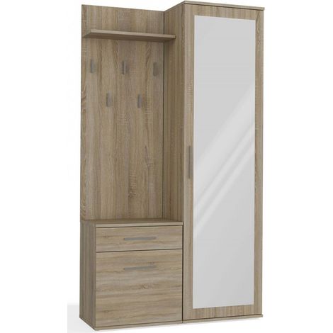 Selsey Duvio – Flurgarderobe mit Schrank und Spiegel, Eiche Sonoma, 100 cm (1/5)