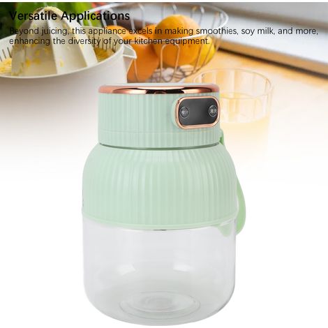 Extracteur de jus portable - 600ml Cyan - ABS/Acier Inoxydable - Moteur Puissant 150W - Idéal Famille (1/5)